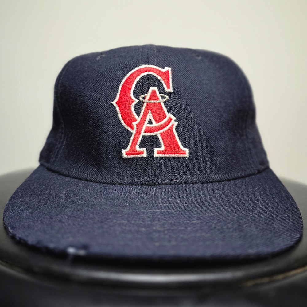 California Angels 90s One-Tone Wool New Era Vintage MLB Baseball Hat 7³/⁸